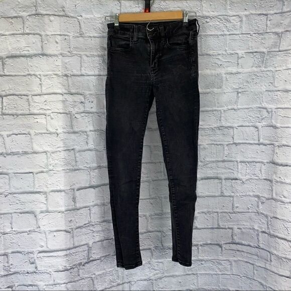 AEO next level stretch jegging sz 2 short black - Picture 1 of 9